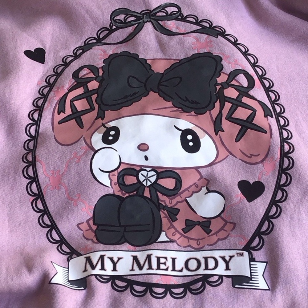 My Melody Sanrio Lolita lilac oversized lace ear hoodie may fit sizes Xl-1X - Picture 14 of 16